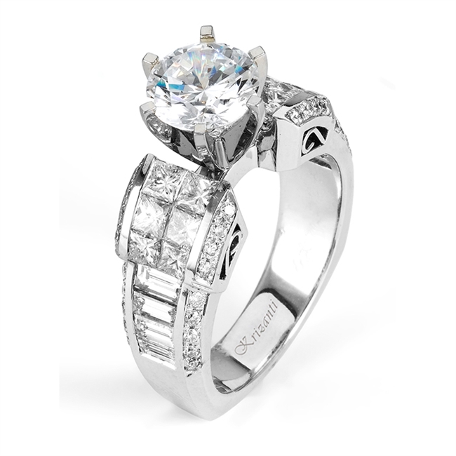 18KTW INVISIBLE SET,  ENGAGEMENT RING 2.08CT